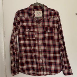 Red & Navy plaid shirt